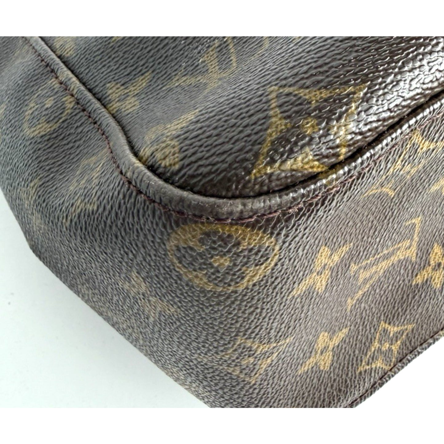 Louis Vuitton Monogram Looping GM Bag in Brown Coated Canvas 1999 S