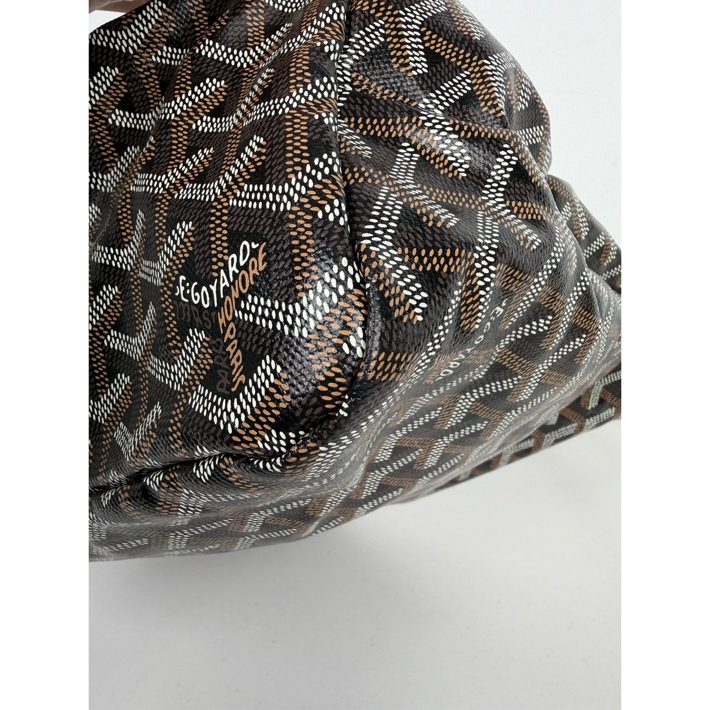 Goyard Boheme Hobo Bag in Goyardine Coated Canvas and Chevron Pattern D2