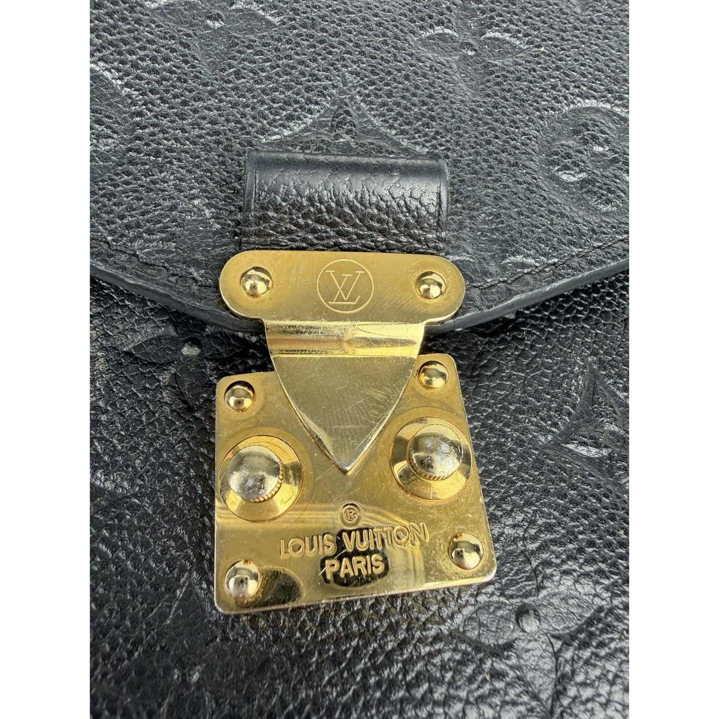 Louis Vuitton Pochette Metis Bag in Black Monogram Empreinte Leather NFC F2