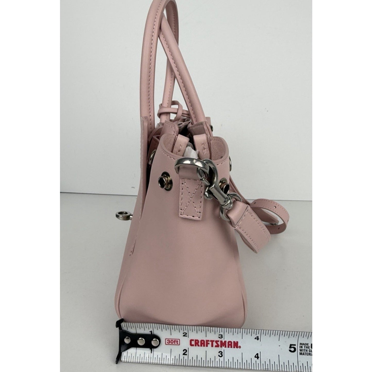 Balenciaga Bel Air Mini Bag in Pink Calfskin Leather Silver-Tone HW E6