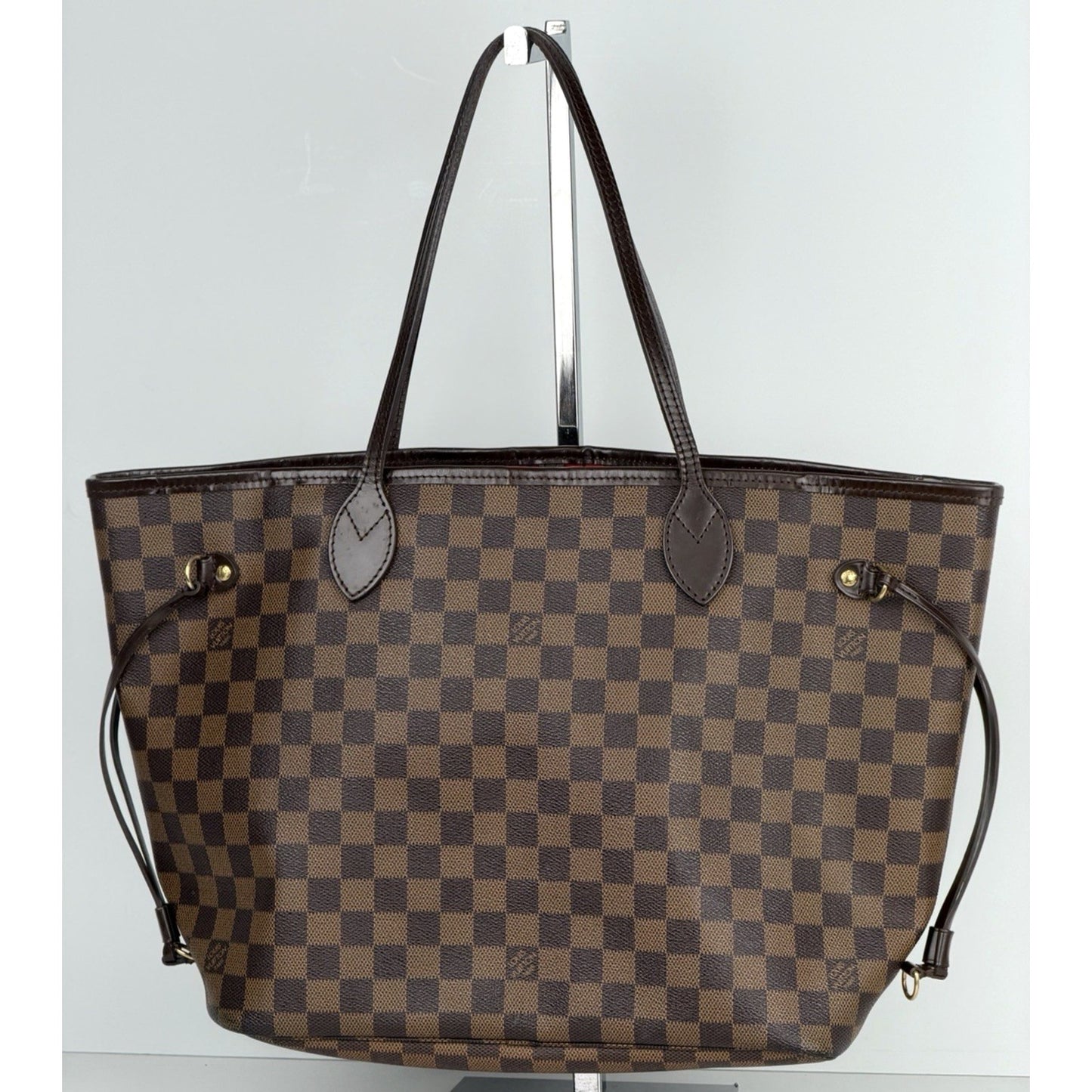 Louis Vuitton Neverfull MM Tote Bag in Damier Ebene Coated Canvas 2008 S