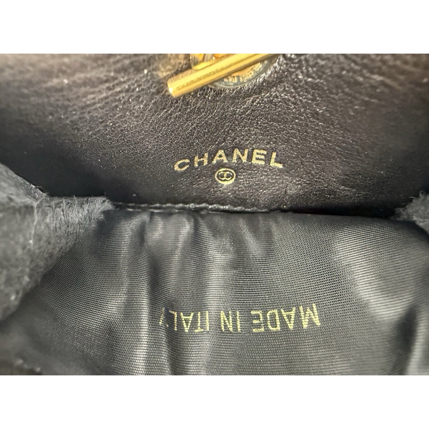 Chanel Vintage 1990 Waist Belt Multi Pouch Black Leather