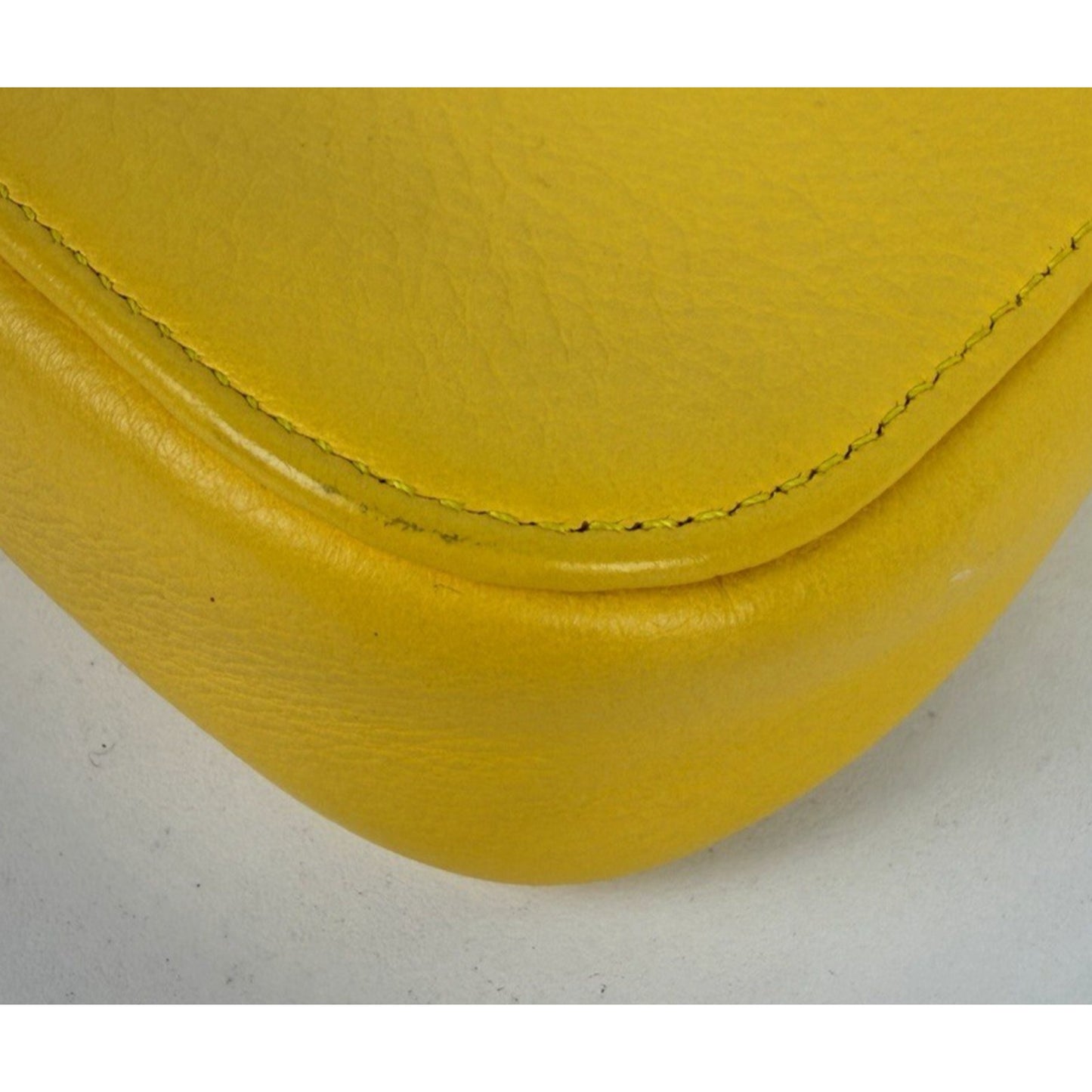 Balenciaga Everyday Camera Bag XS in Yellow Textured Calfskin Leather S15