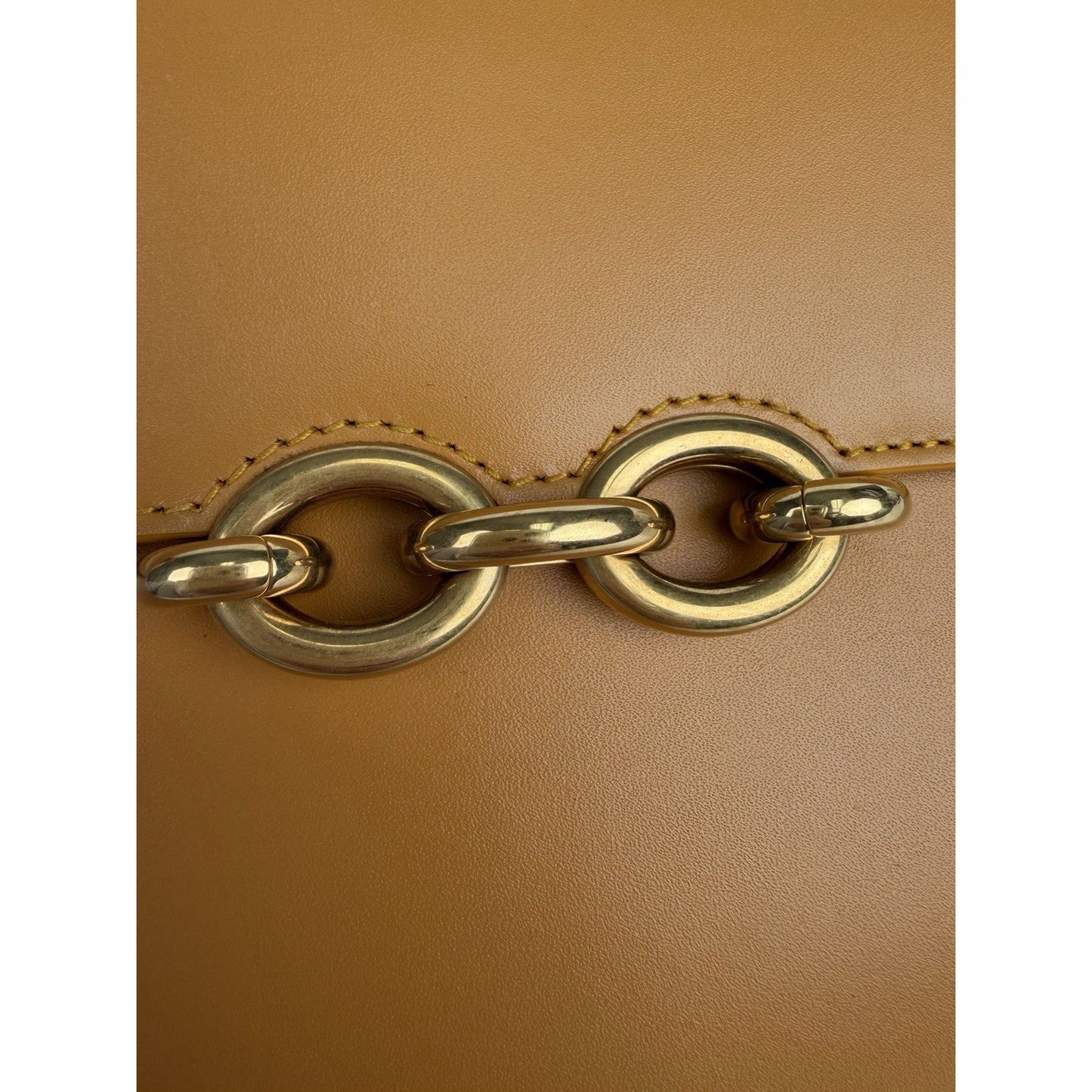 Saint Laurent Le Maillon Shoulder Bag in Yellow Leather for Women D3