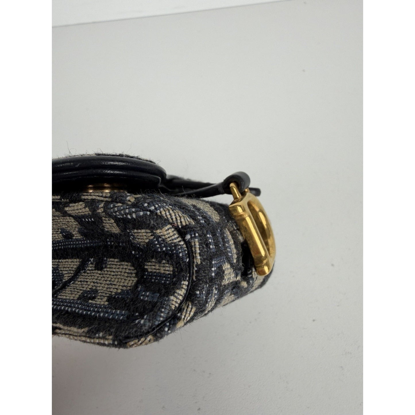 Christian Dior Saddle Airpods Pro Case in Blue Oblique Jacquard Canvas K1