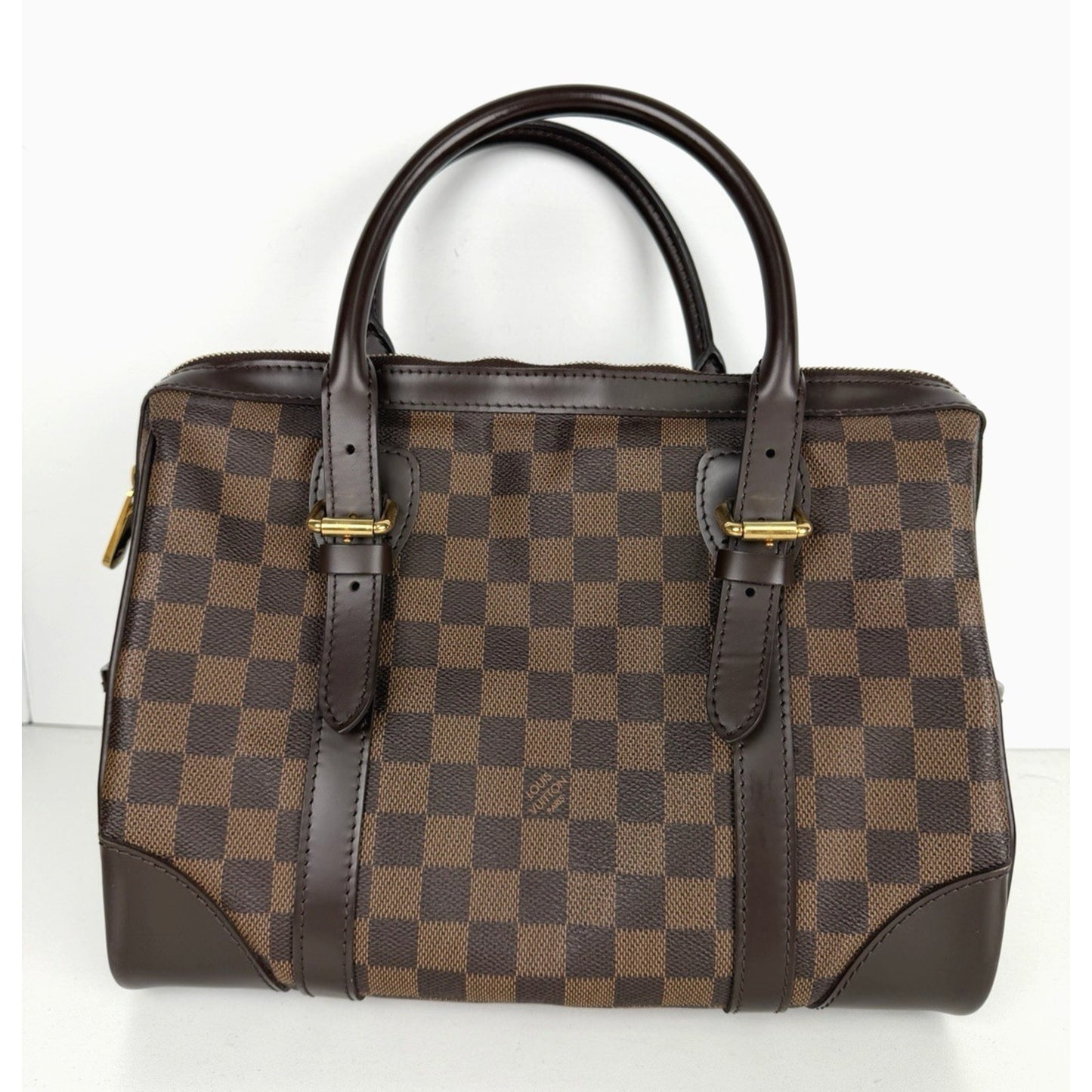 Louis Vuitton Berkeley Satchel Bag in Damier Ebene Coated Canvas 2012 S