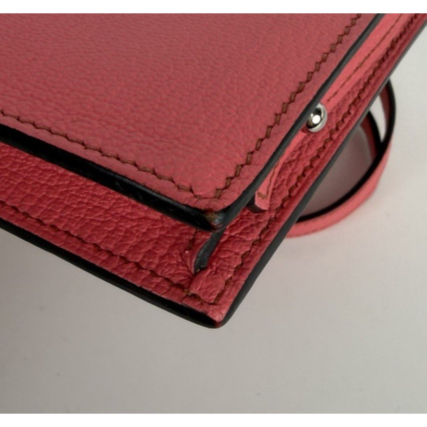 Hermes Faco II Clutch Bag in Rose Extreme Rouge Tomate Chevre Mysore 2017 B5