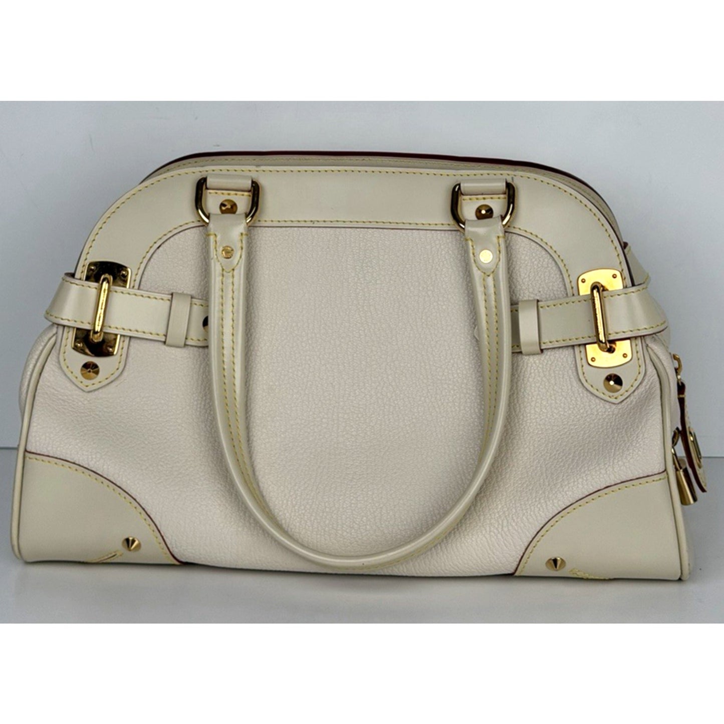 Louis Vuitton Le Radieux Bag in Neutral White Goatskin Leather 2008 S