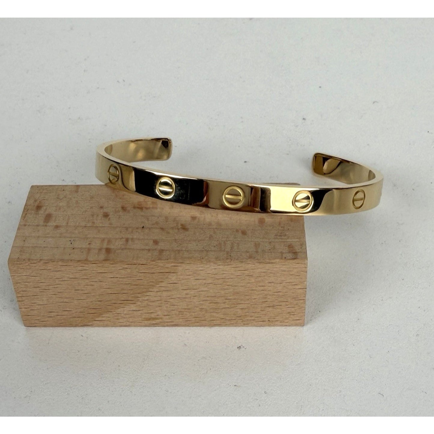 Cartier Love Open Cuff Bracelet in 18k Yellow Gold Size 18