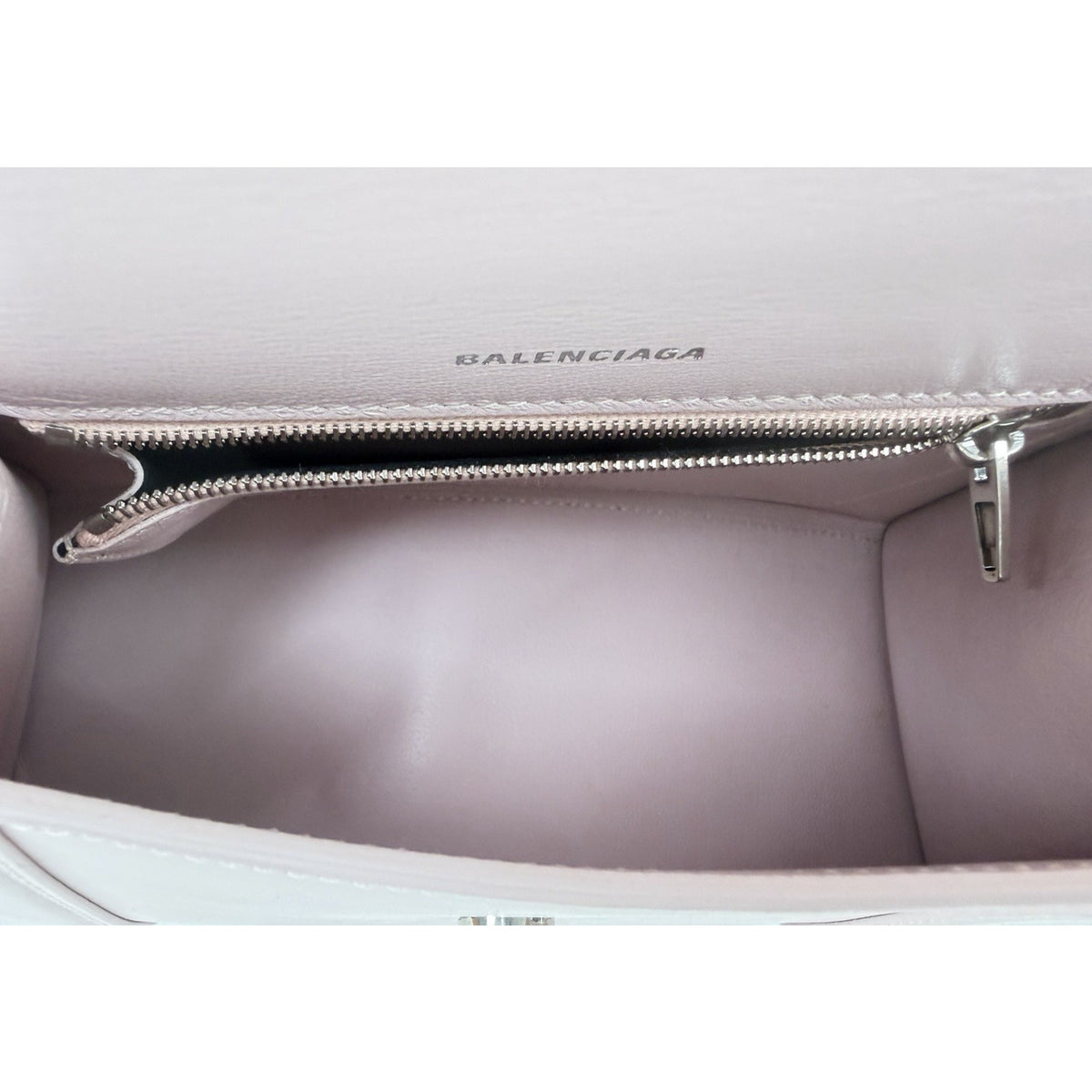 Balenciaga Hourglass Small Top Handle Bag in Pink Leather Detachable Strap S-05