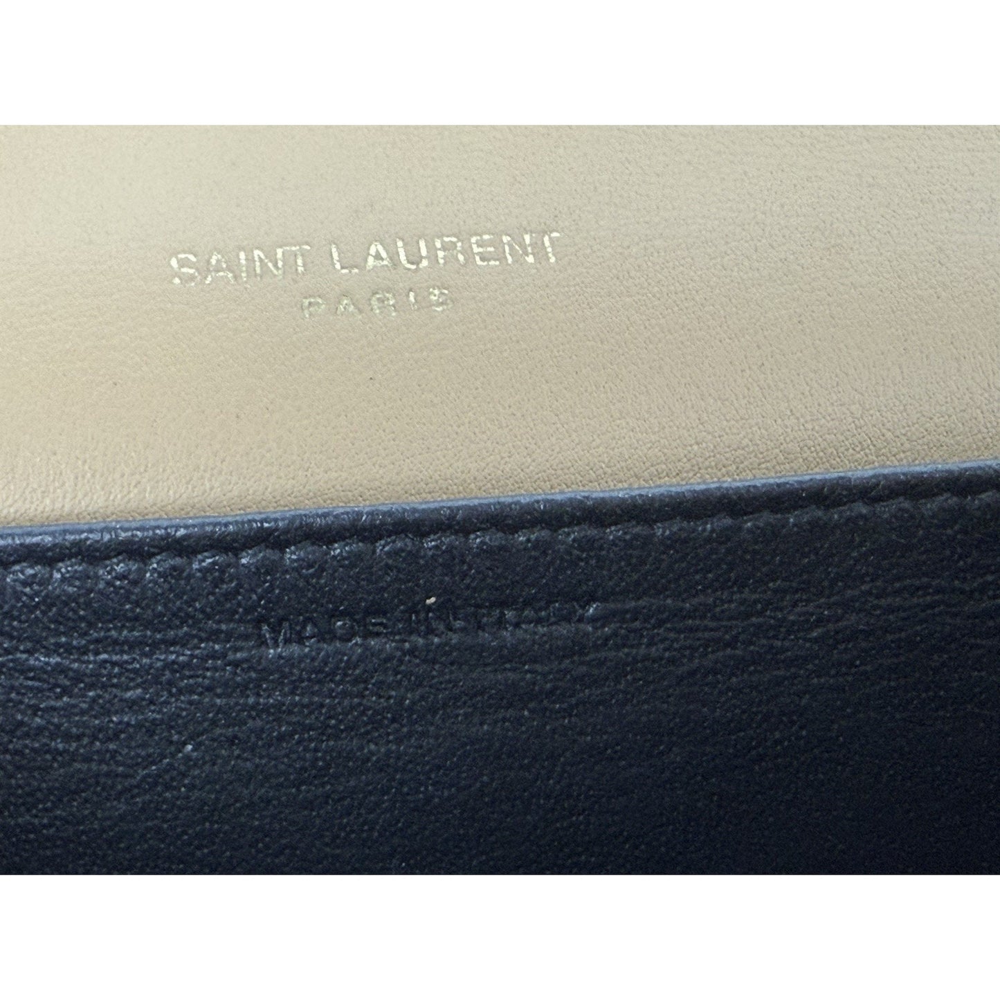 Saint Laurent Micro Raffia Monogram Uptown Chain Wallet – Natural Hay Blush