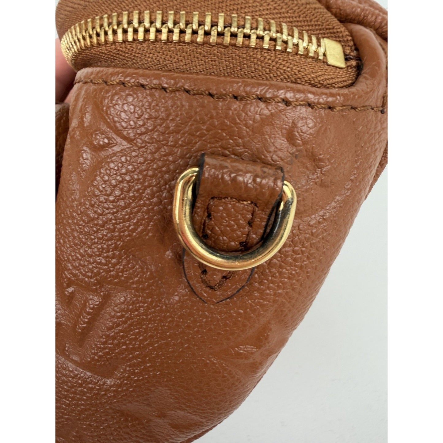 LOUIS VUITTON Mini Bumbag Empriente Leather Belt Bag Cognac NFC