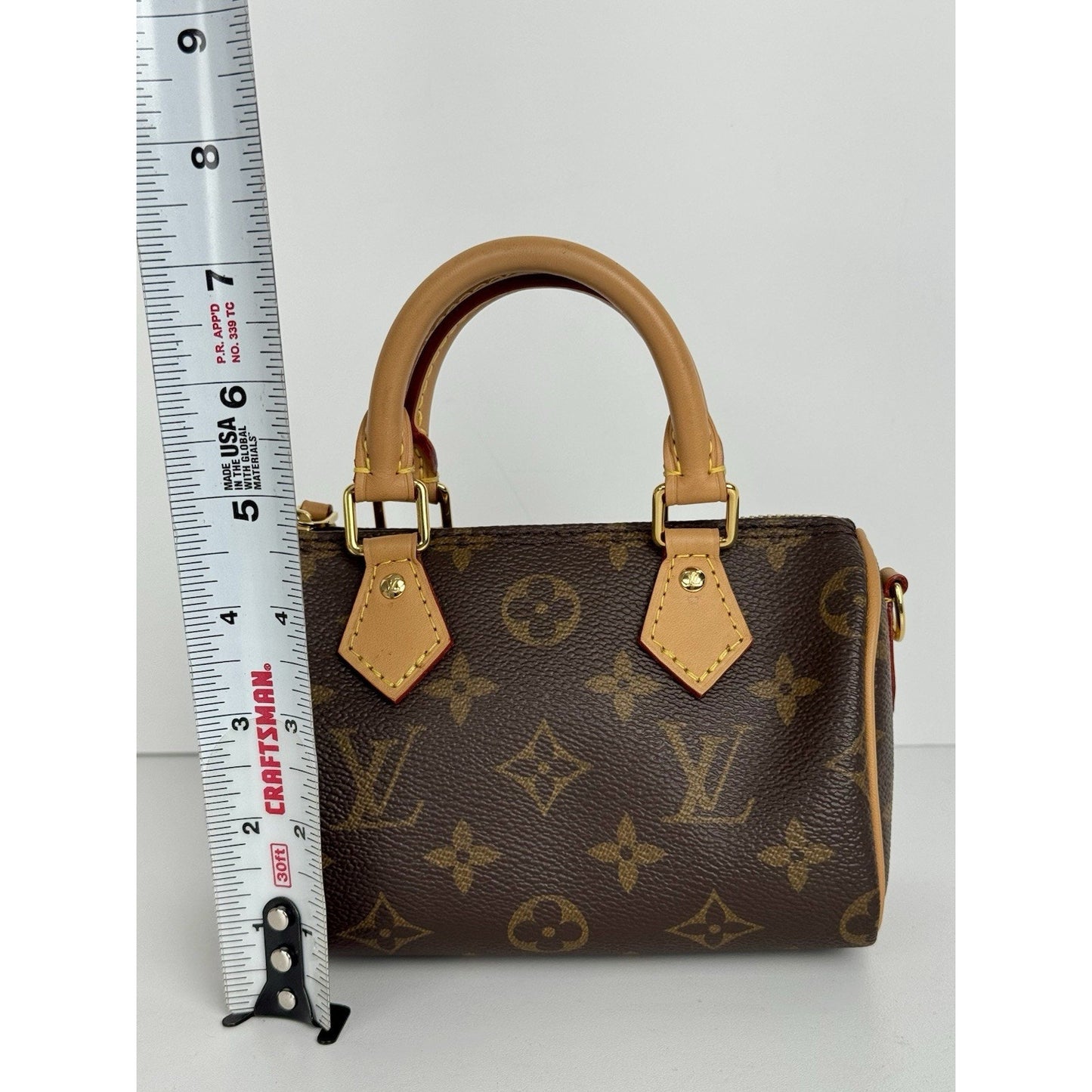 Louis Vuitton Nano Speedy Monogram Canvas Handbag