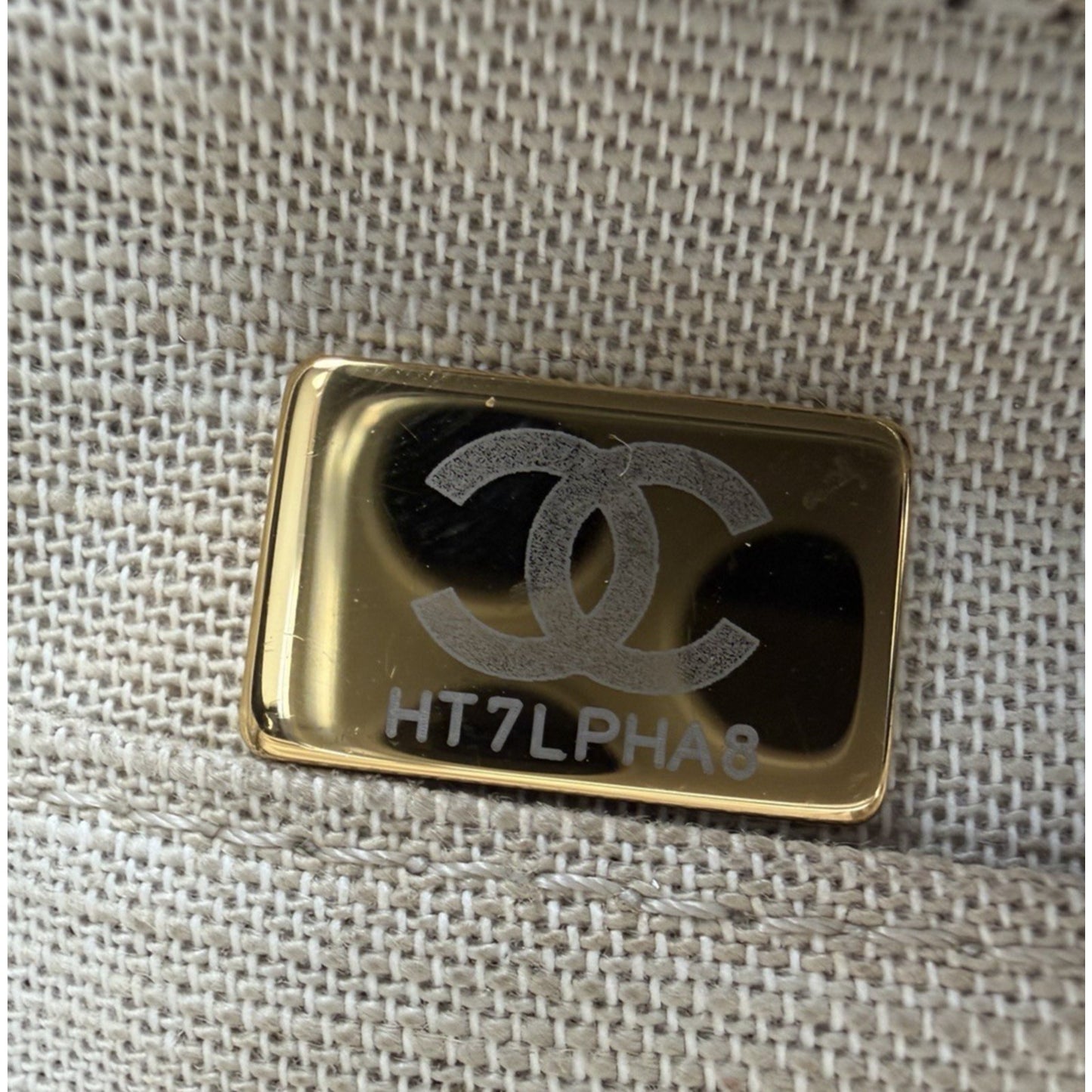 Chanel Deauville Tote Bag Smmall in Black Canvas with Gold-Tone Hardware NFC C4