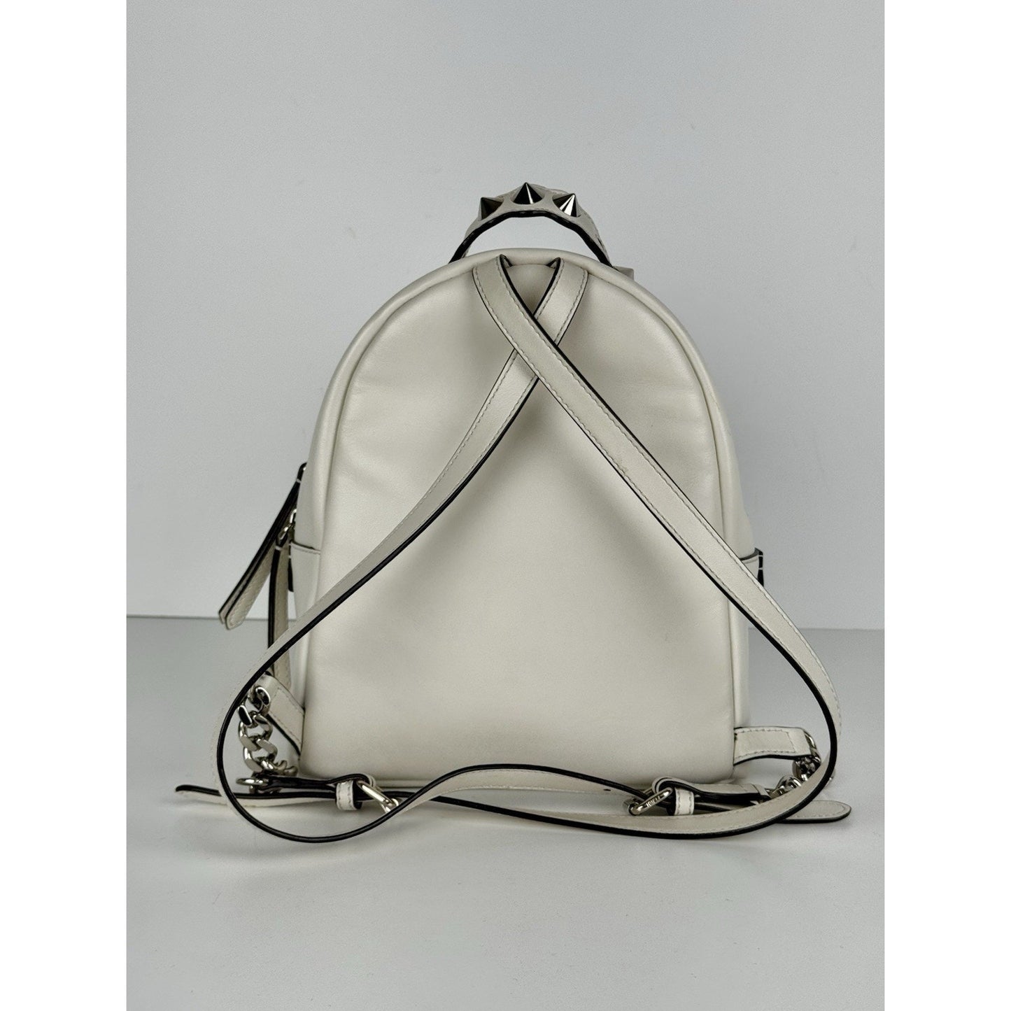 Fendi Flowerland Mini Backpack White Multicolor Leather C-6