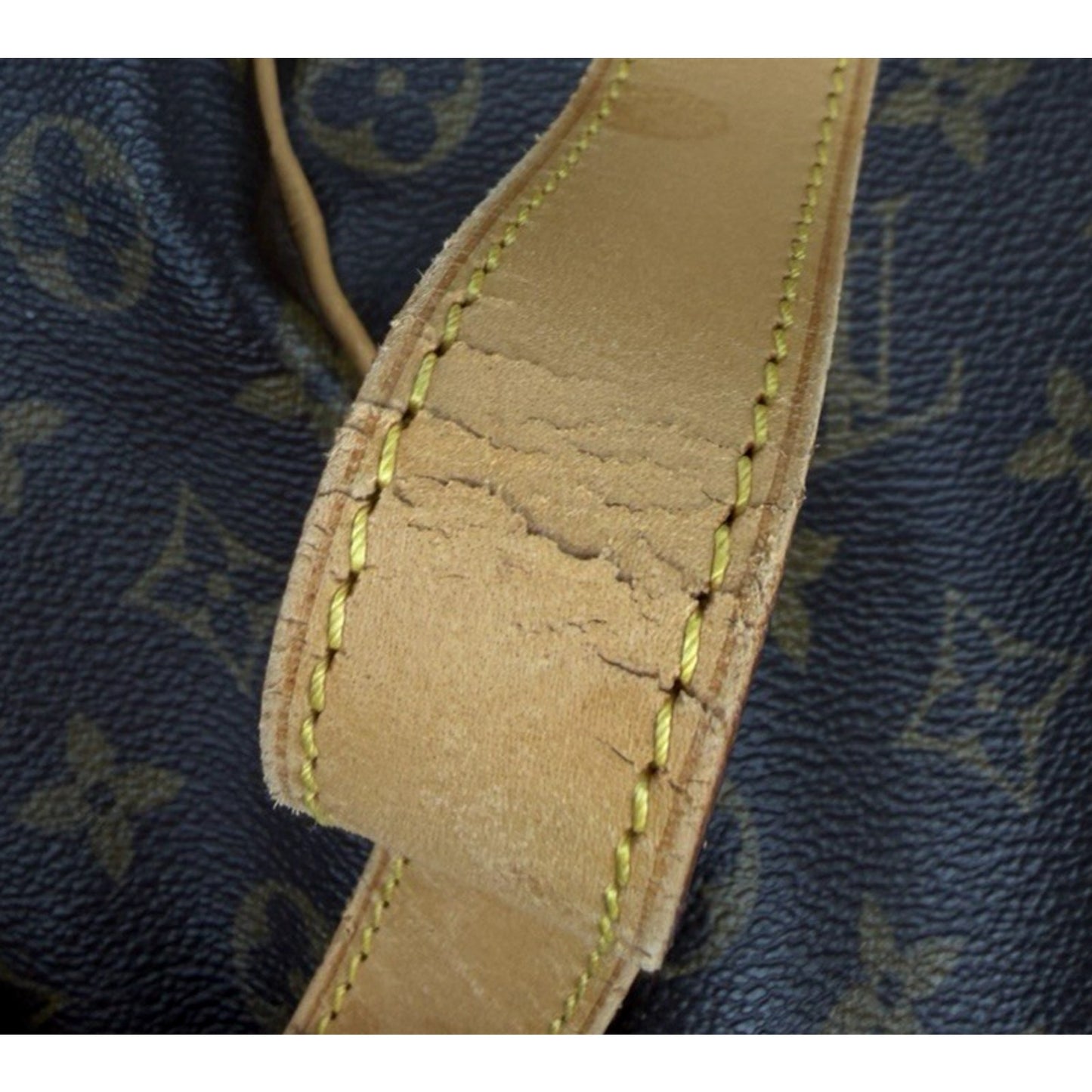 Louis Vuitton Keepall 60 Bag Brown Coated Canvas Classic Monogram Patter 1997 S