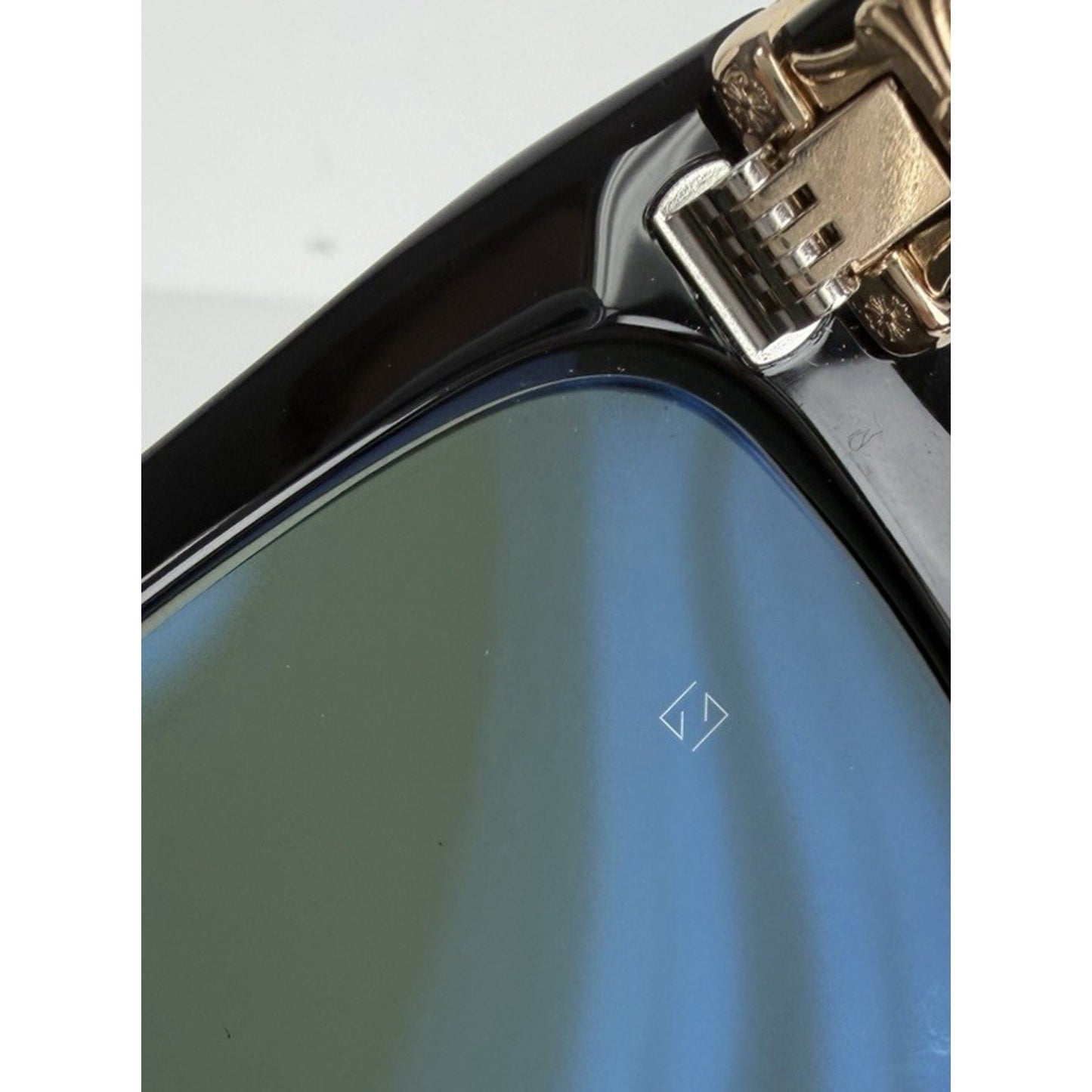 Chrome Hearts Box Officer Square Sunglasses 56 in Black with Dark Green Lenses