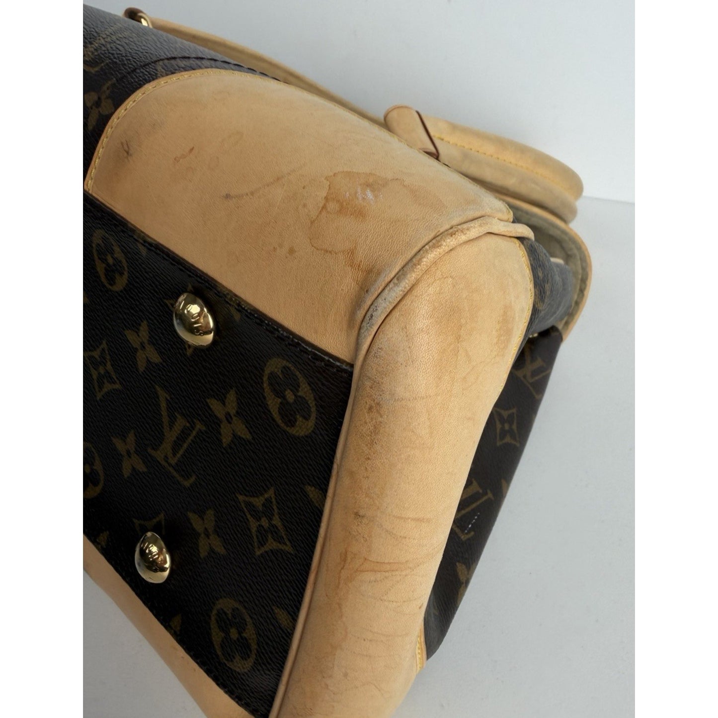 Louis Vuitton Monogram Beverly GM Bag in Brown Coated Canvas 2007 S
