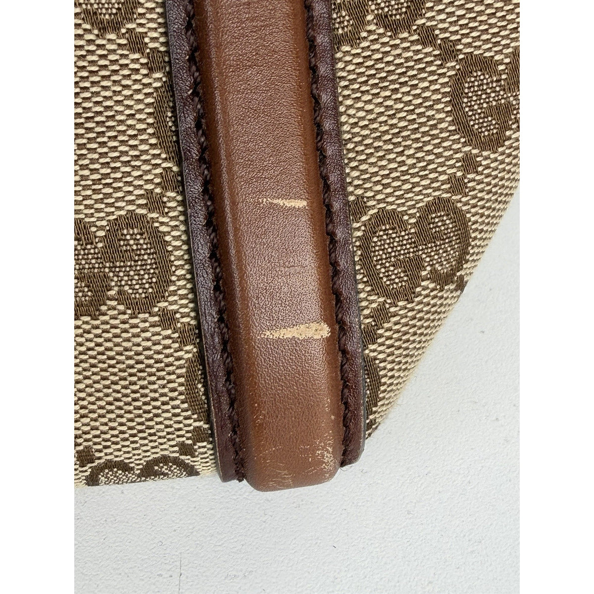 Gucci Lady Web Boston Medium Duffle Bag in Brown GG Supreme Monogram Canvas S