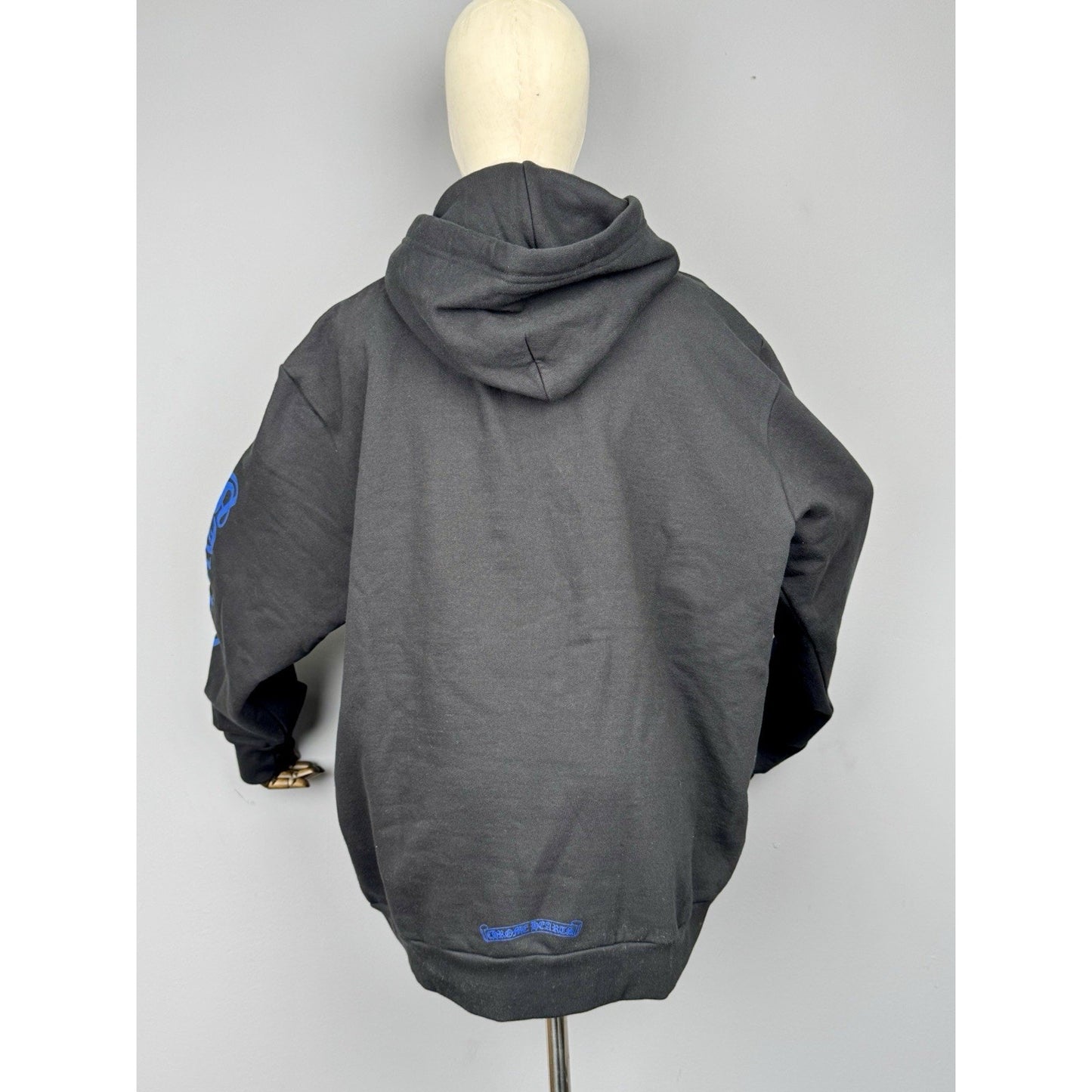 Chrome Hearts Vertical Logo Oversize Pullover Hoodie, Size: M