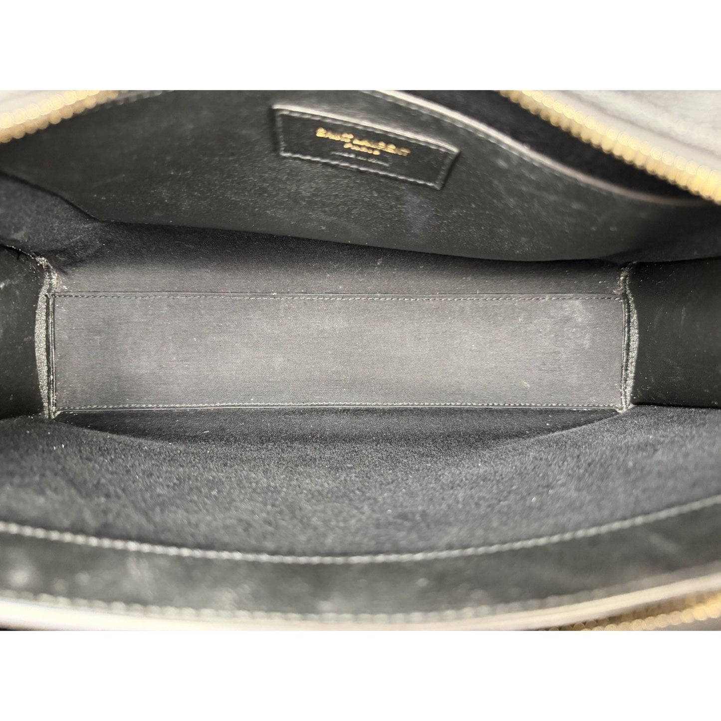 Saint Laurent Uptown Medium Tote Bag in Black Leather with Gold-Tone Hardware S