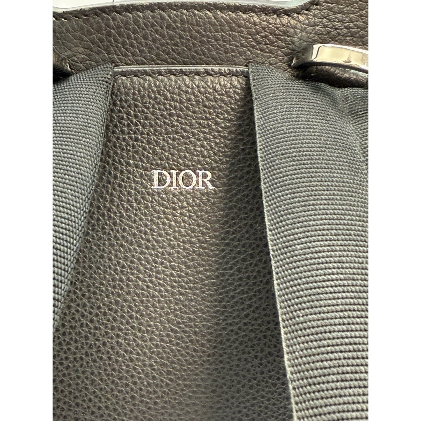CHRISTIAN DIOR Oblique Jacquard Mini Saddle Backpack in Navy Blue