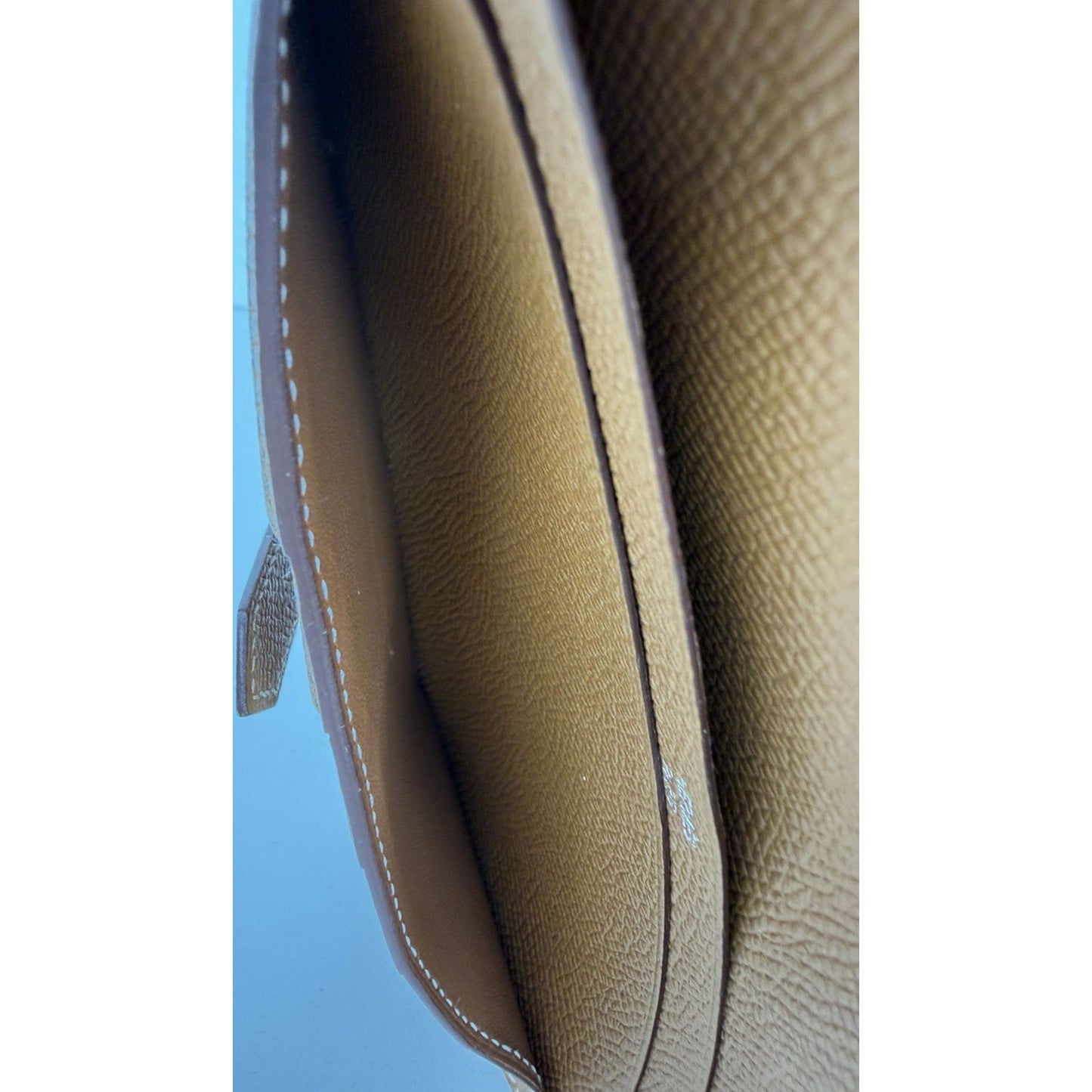 Hermes Bearn Soufflet Long Wallet in Gold Epsom Leather 2022