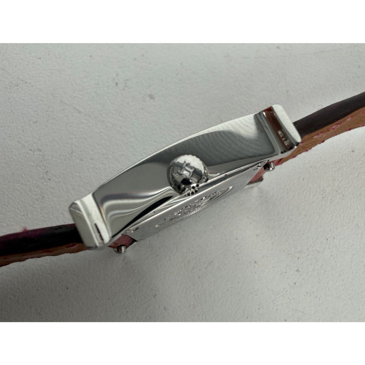 Hermes Heure H Watch Mother-of-Pearl Dial & Pink Alligator Leather Strap 2013
