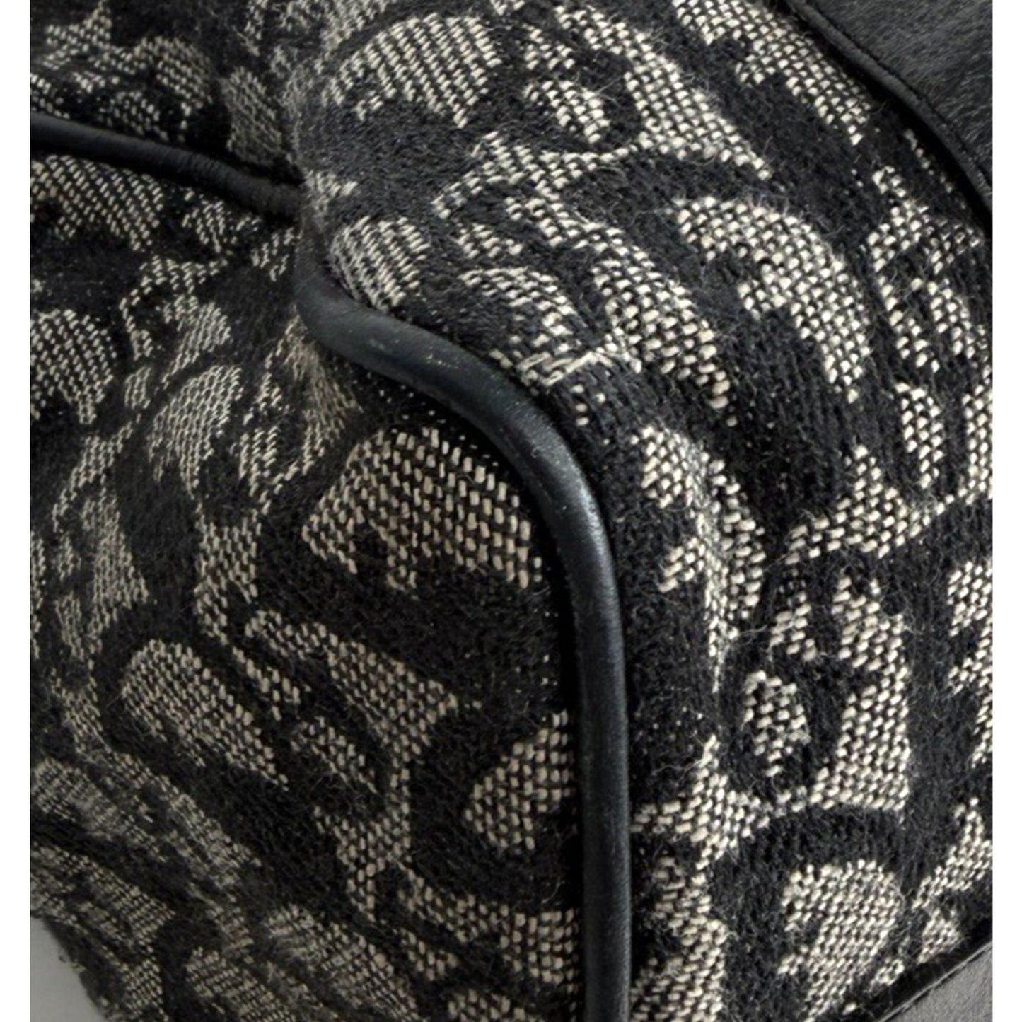 Christian Dior Trotter Boston Small Bag in Black Monogram Canvas 2002 S