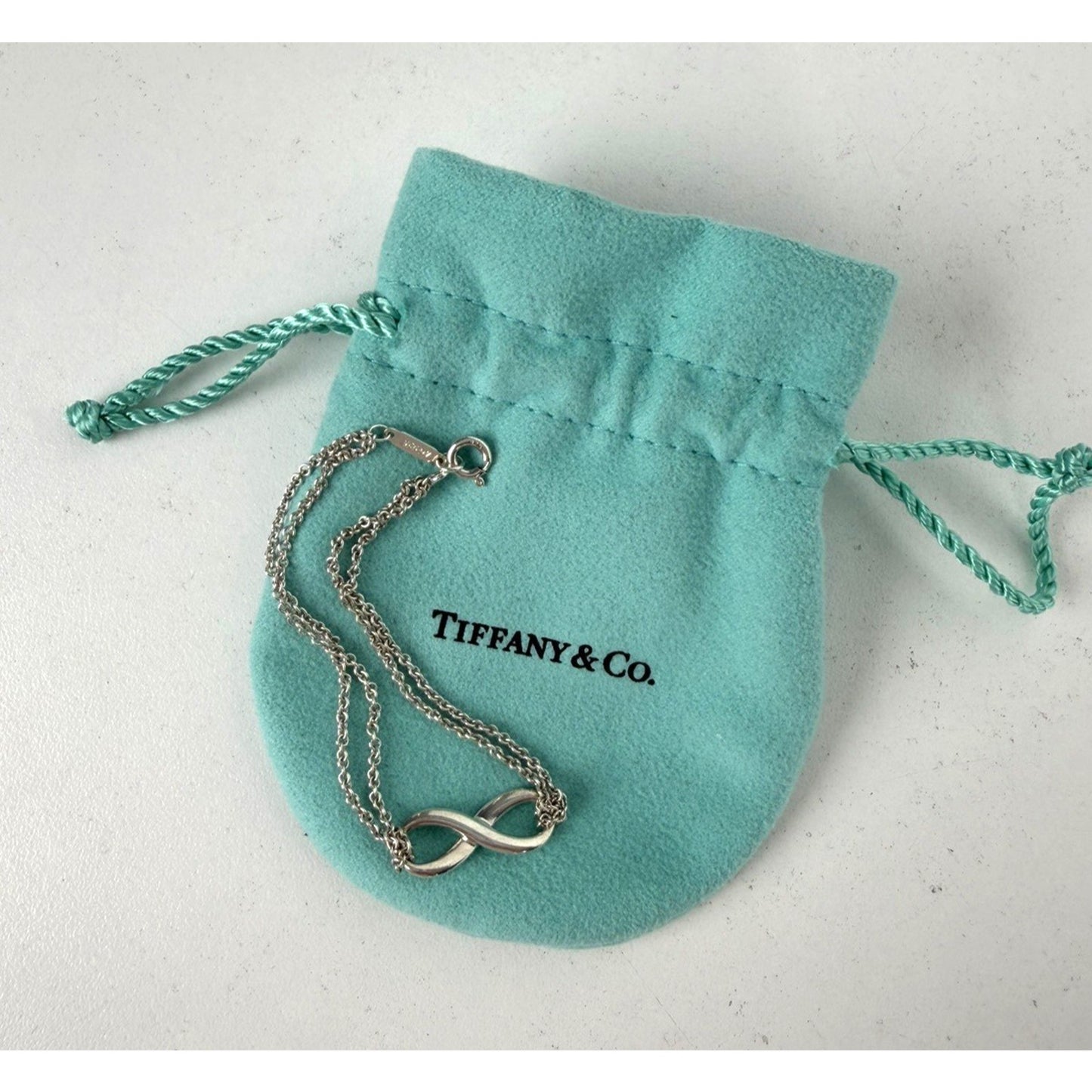 Tiffany & Co. Infinity Double Chain Bracelet in Sterling Silver