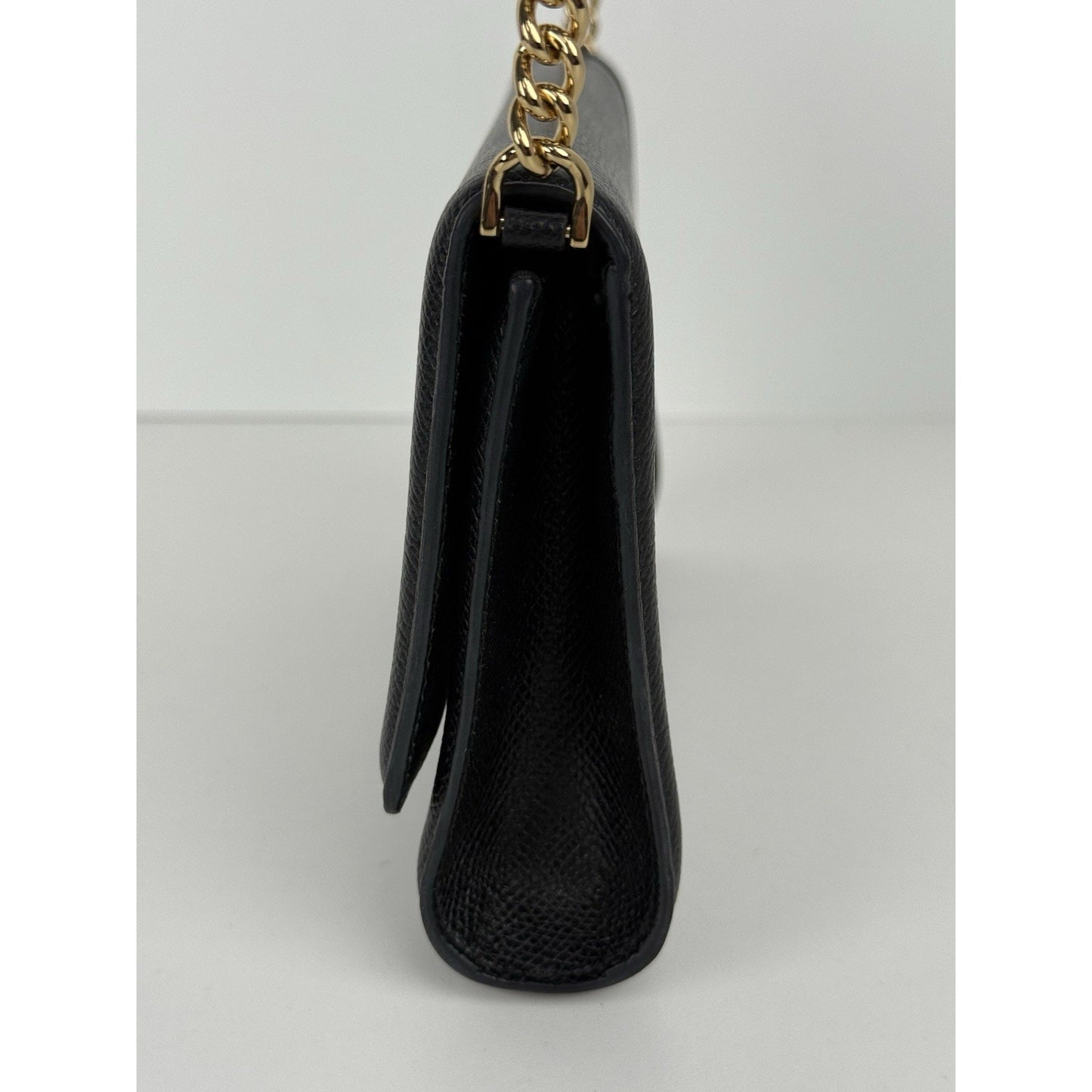 Salvatore Ferragamo Vala Ribbon Shoulder Bag Leather Black