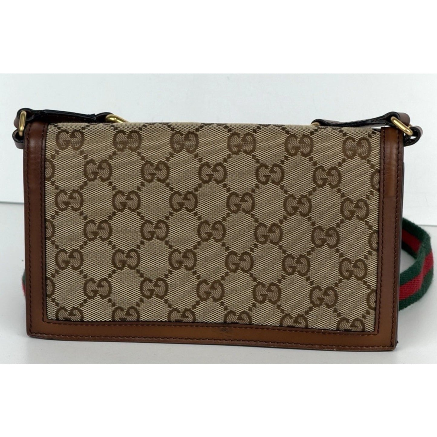 Gucci Lady Web GG Canvas Convertible Wallet Bag in GG Canvas with Leather S15