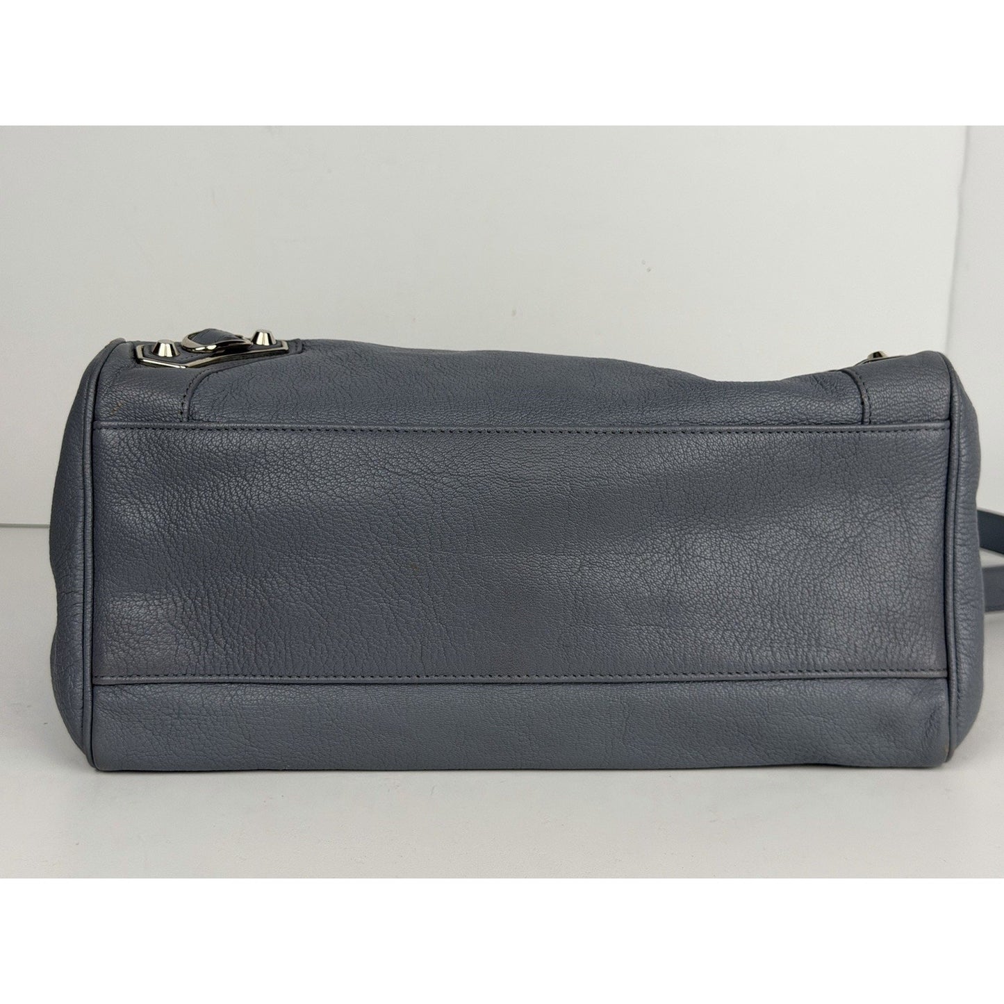 Balenciaga Motocross Classic City Shoulder Bag Medium in Grey Leather S