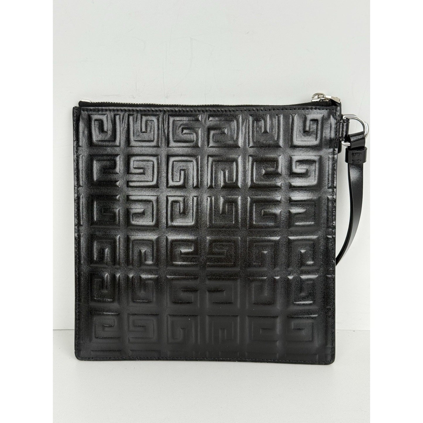 Givenchy Monogram-Embossed Heart-Print Clutch Bag – Black/White