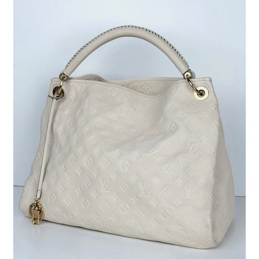 Louis Vuitton Artsy MM Shoulder Bag in White Monogram Empreinte Leather 2012 E4