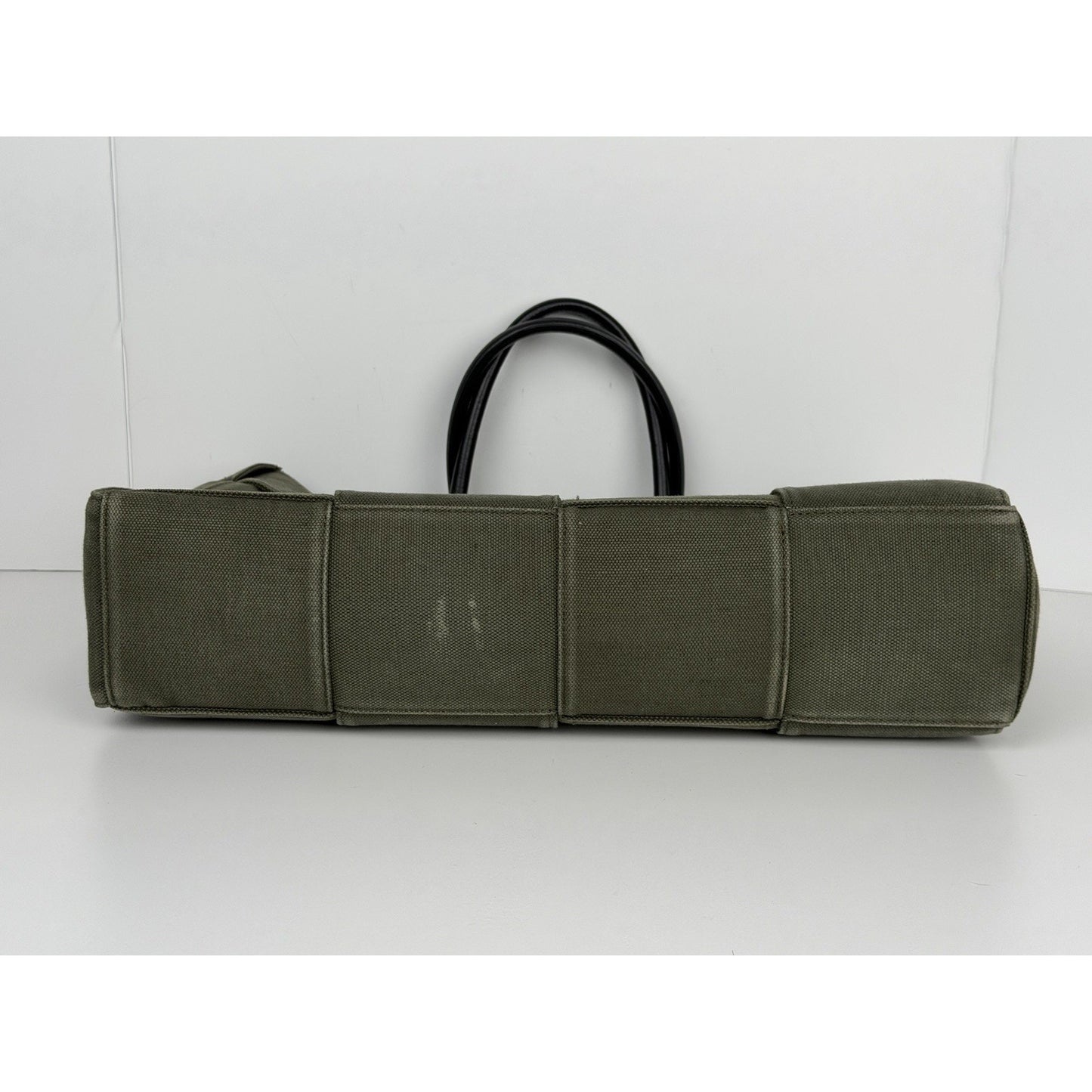 Bottega Veneta Large Arco Woven Canvas Tote Handbag C-7
