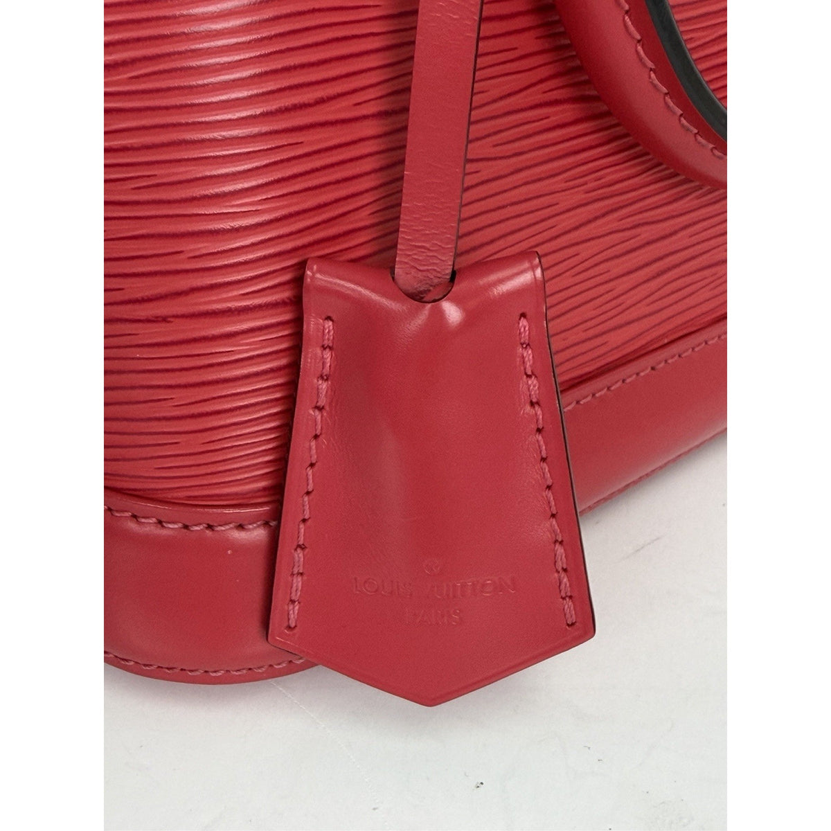 Louis Vuitton Alma BB Handbag in Red Epi Leather Silver-Tone Hardware 2015 F3