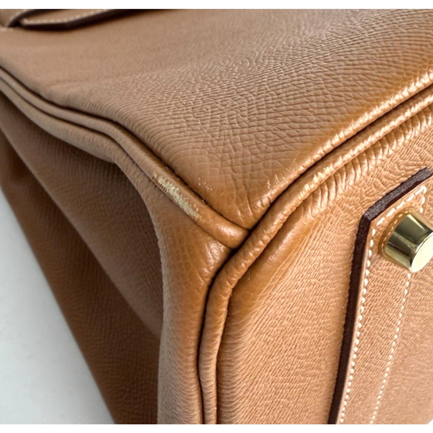 Hermes Birkin 35 in Gold Epsom Leather with Gold-Pleated Hardware 2017 S