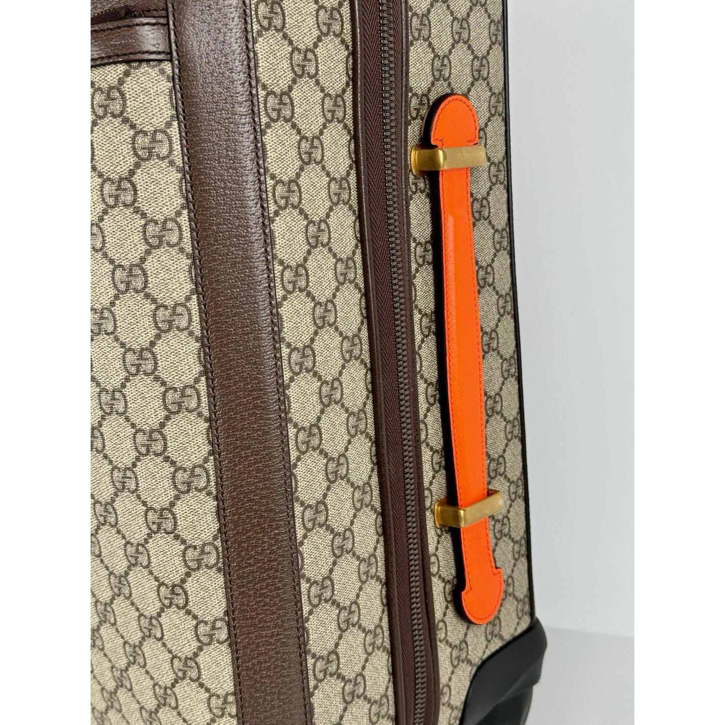 Gucci Savoy Small Cabin Trolley Beige Ebony GG Supreme Canvas