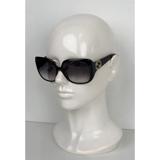 Gucci GG 3163/S Square Sunglasses in Black Glossy Acetate and Gradient Lenses