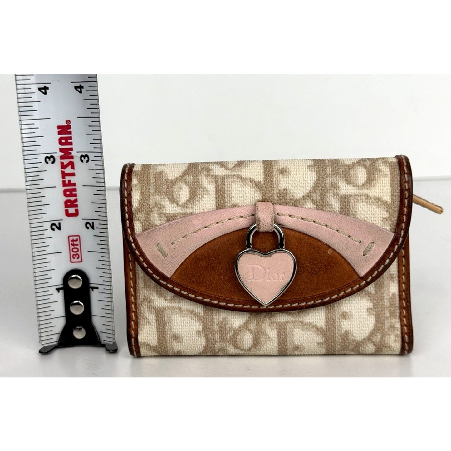 Christian Dior Trotter Romantique Diorissimo Key Holder Wallet in Canvas 2007 K2