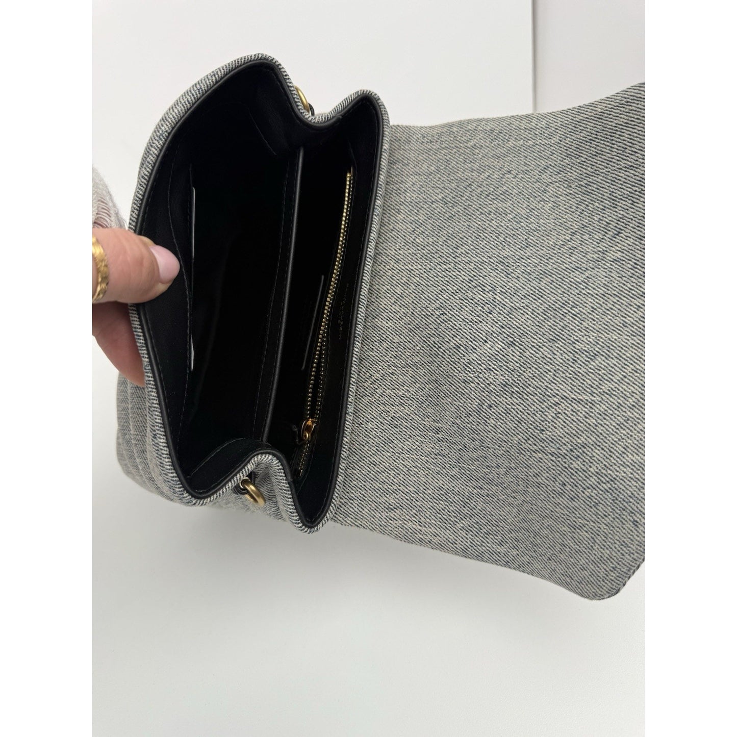 Saint Laurent LouLou Denim Toy Shoulder Bag