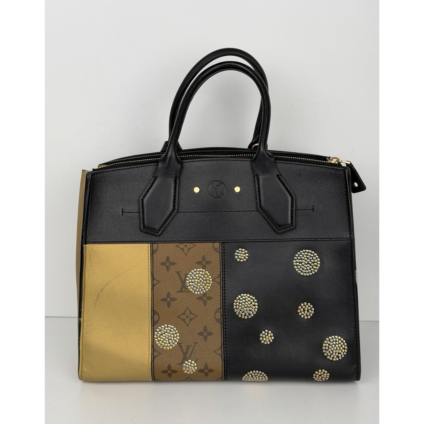 Louis Vuitton Night Light City Steamer MM Handbag in Black/Brown/Gold 2017 S