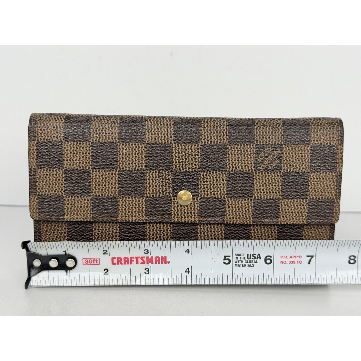 Louis Vuitton Sarah Wallet in Damier Ebene Coated Canvas 2003