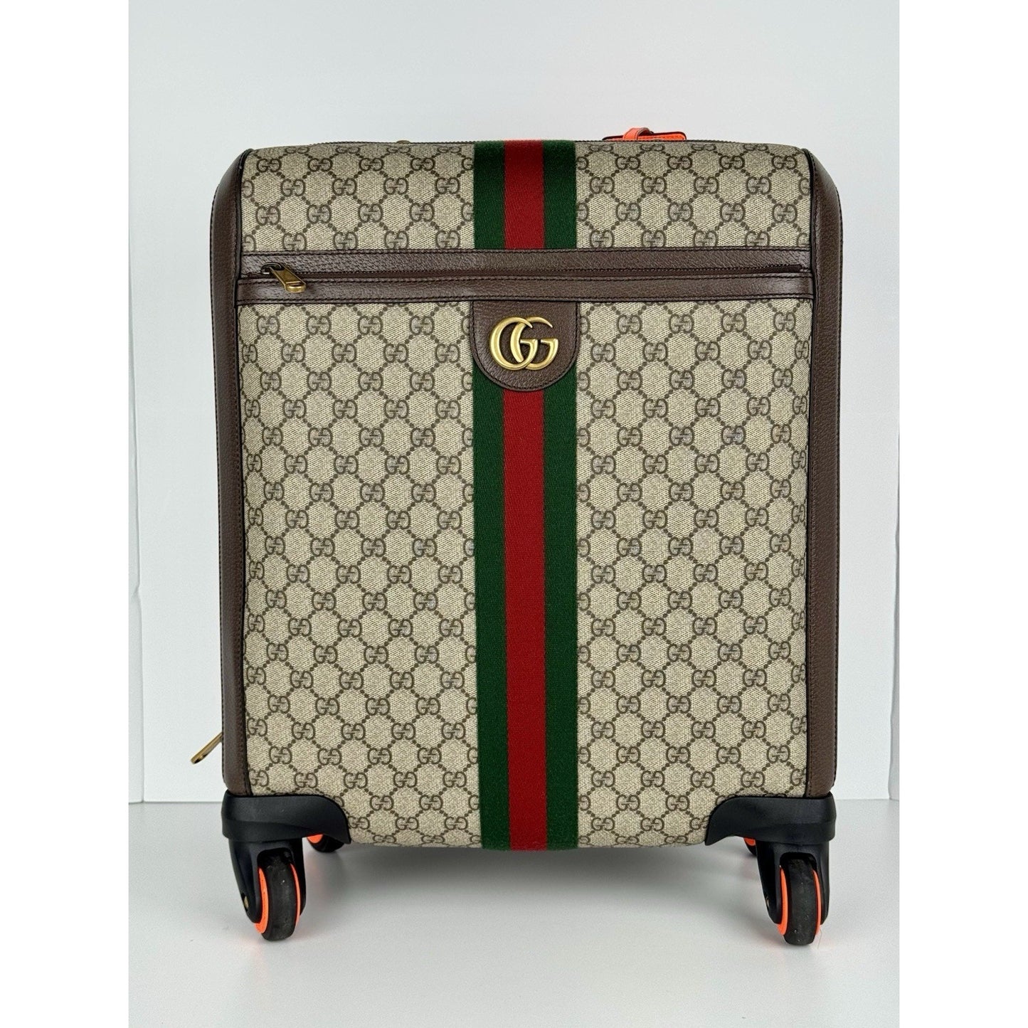 Gucci Savoy Small Cabin Trolley Beige Ebony GG Supreme Canvas