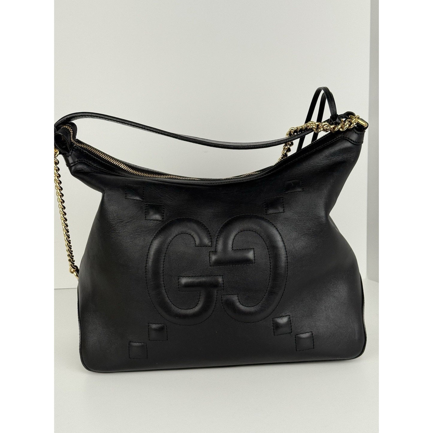 Gucci GG Apollo Black Leather Women’s Shoulder Bag