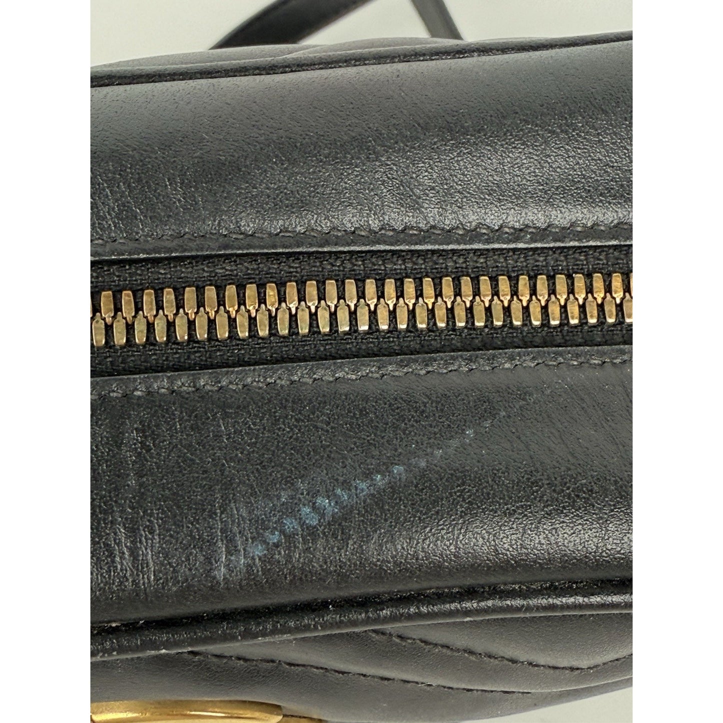 Gucci GG Marmont Quilted Crossbody Mini Black Leather Women's Shoulder Bag