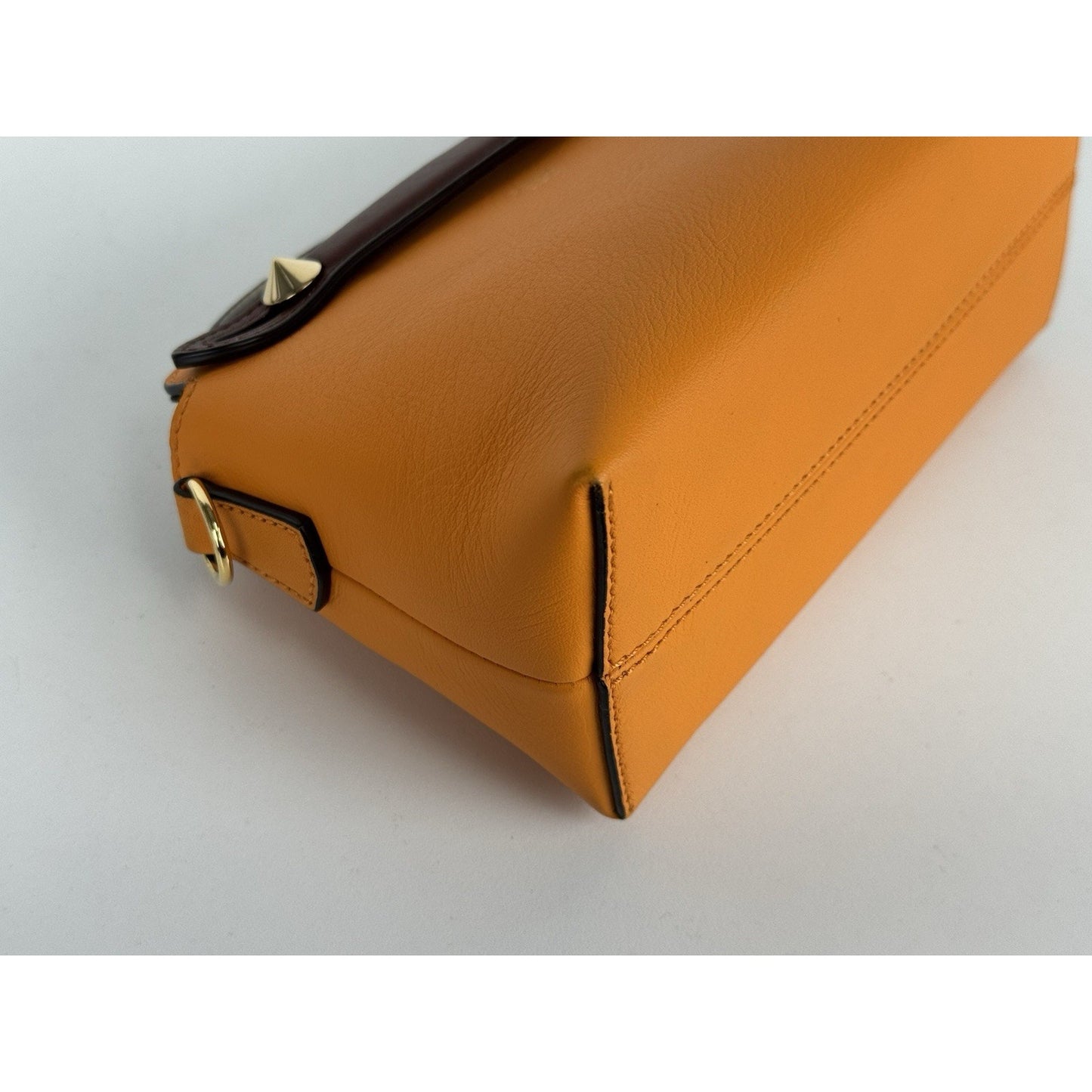 Fendi By The Way Leather Handbag Orange and Brown D-1