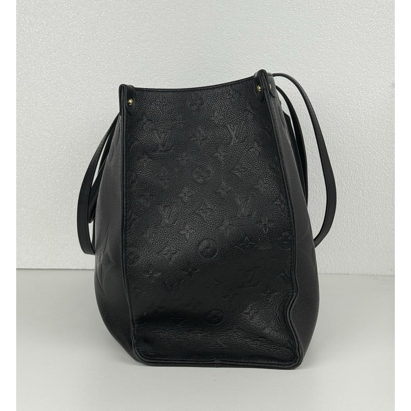Louis Vuitton Black Monogram Empreinte Leather On The Go GM Bag