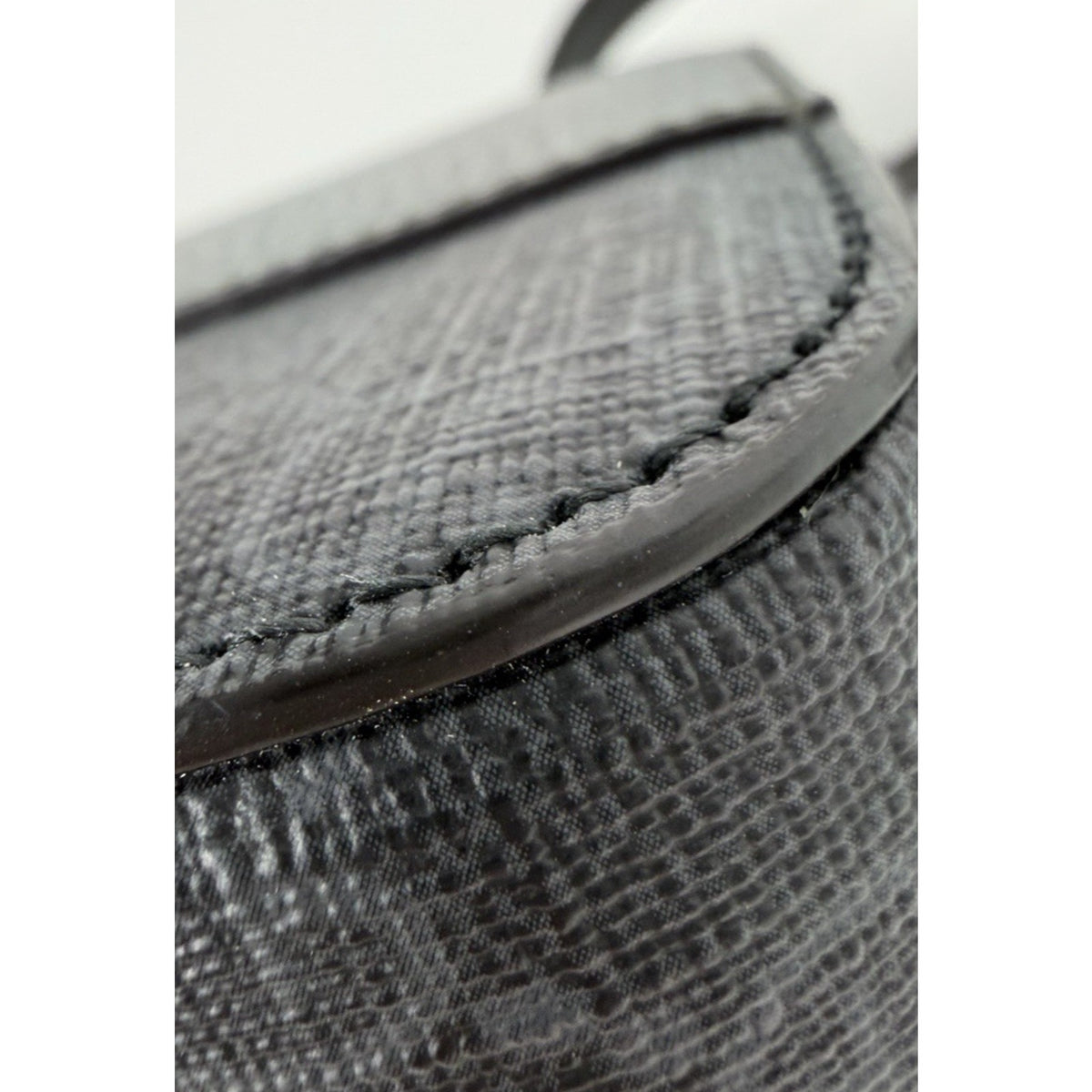 Gucci GG Supreme Interlocking G Shoulder Bag Grey Canvas&Black Leather Trim S17